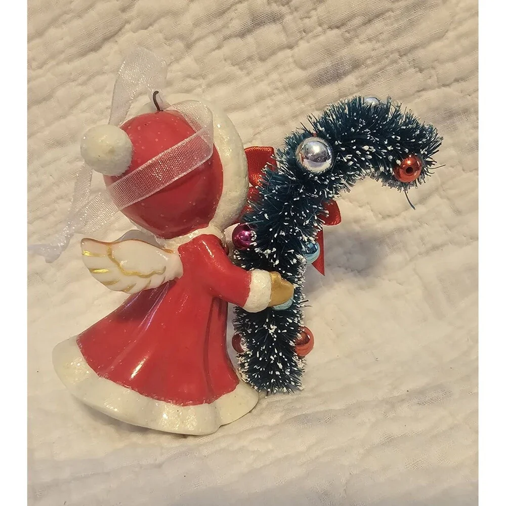 2023 HALLMARK RETRO VINTAGE ANGEL PORCELAIN RARE & HTF ORNAMENT- BRAND NEW!